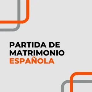 PARTIDA DE MATRIMONIO ESPAÑOLA