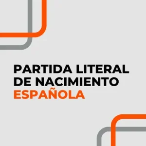 PARTIDA LITERAL DE NACIMIENTO ESPAÑOLA